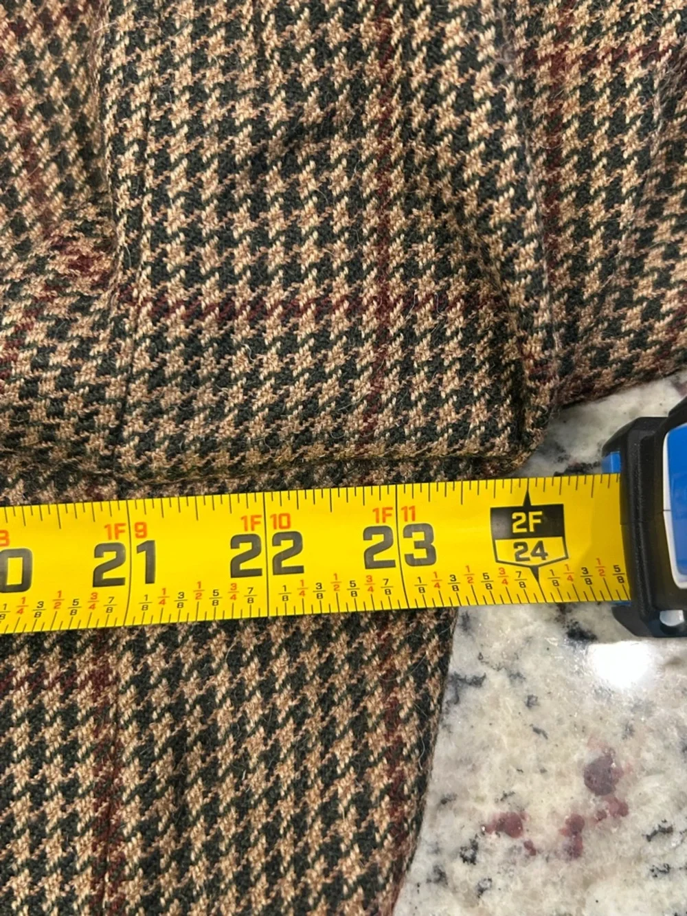 Polo University Club VTG Ralph Lauren Wool Alpaca Houndstooth Sport‎ Coat 44R